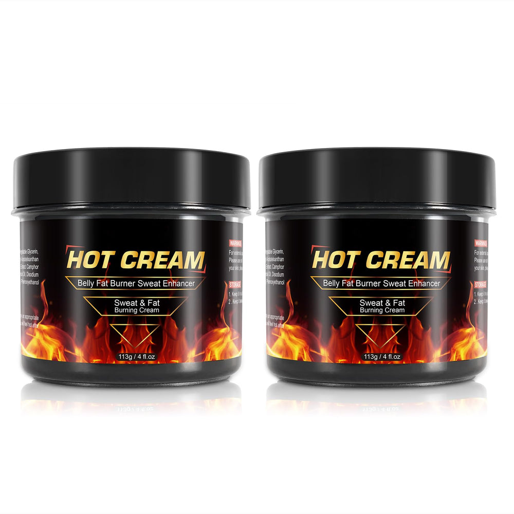 Crema Caliente para Sudor 2Pack, bote de aplicación, calor suave para entrenar con comodidad.