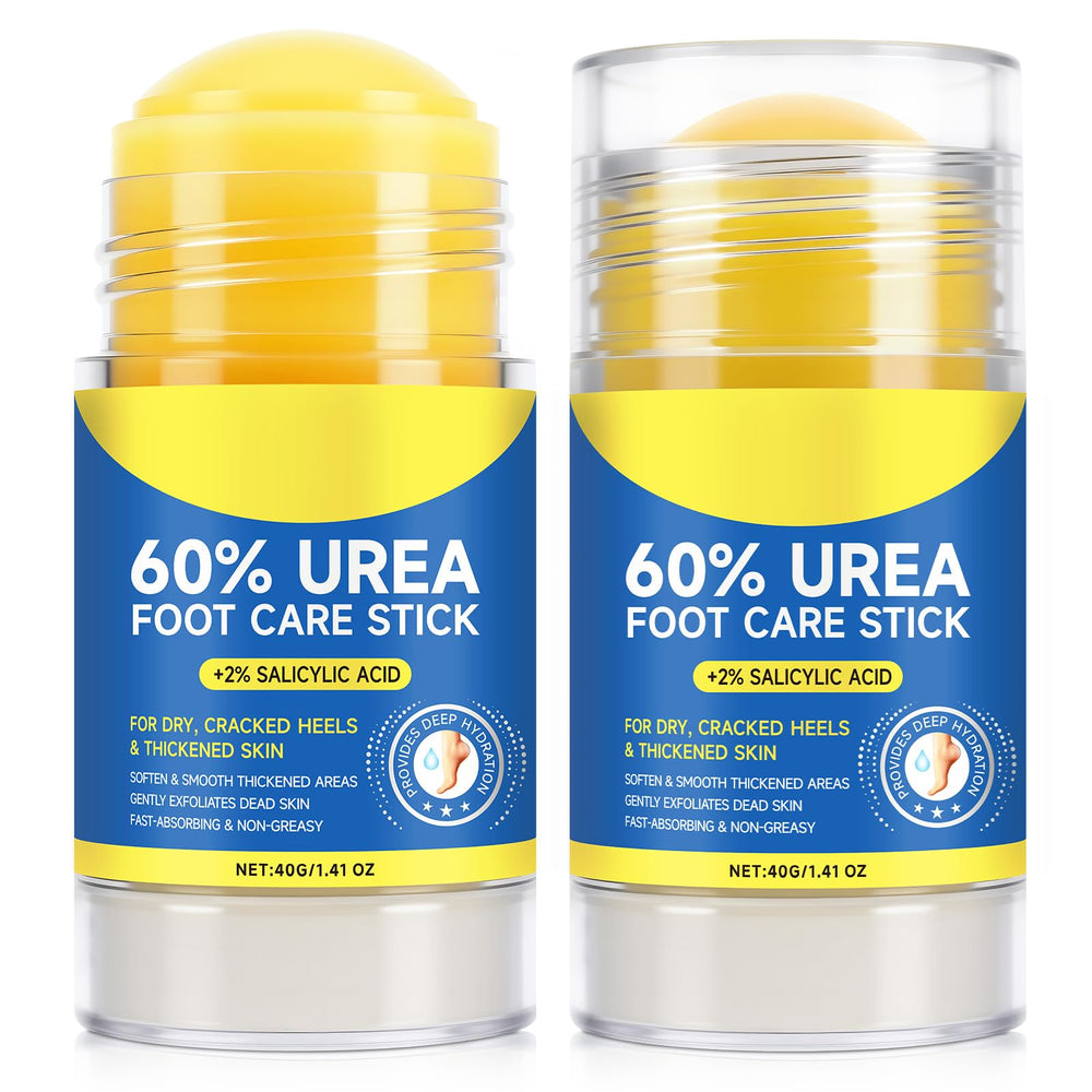 Crema de urea para pies en barra, aplicación frontal suave para talones secos.