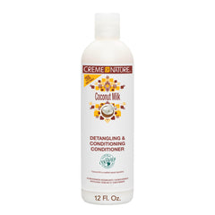 Creme of Nature Leche de Coco Desenredante en botella para cabello suave.