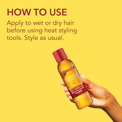 Creme of Nature argan oil infusion highlights nourishing shine on hair.