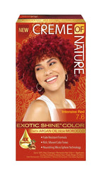 Creme of Nature Exotic Shine color bottle with 7.6 Intensive Red for vibrant coverage