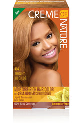 Creme of Nature Moisture Rich Color Kit C41 Honey Blonde during application for even coverage.