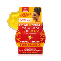 Creme of Nature Perfect Edges argan oil-infused formula nourishes edges with shine.
