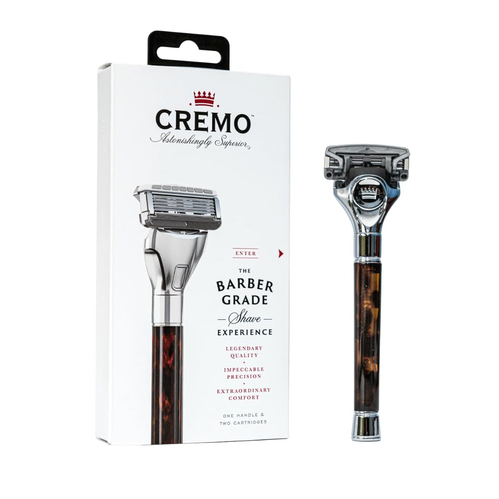 Cremo Astonishingly Superior Razor Kit front view for precise grooming