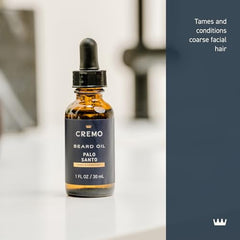 Dropper application demonstrates easy control for precise beard nourishment.