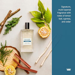Cremo Blue Cedar and Cypress spray action demonstrates easy daily application