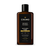 Cremo presenta una botella de jabón corporal para hombre con fragancia sofisticada para el uso diario.