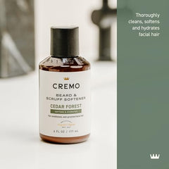 Cremo Cedar Forest Softener pump dispensing quick 30-second softness
