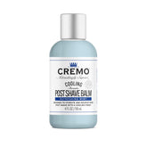Cremo Cooling Formula Post Shave Balm bottle pouring to show quick hydration
