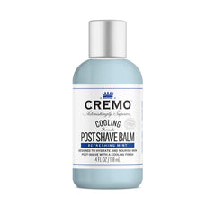 Cremo Cooling Formula Post Shave Balm bottle pouring to show quick hydration