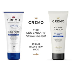 Cremo Cooling Shave Cream foam close-up, silky lather for a smoother shave