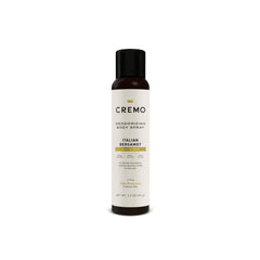 Cremo Italian Bergamot Body Spray bottle shown for all-day refined freshness.