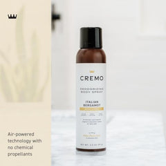 Cremo Italian Bergamot Vetiver base notes create a lasting, sophisticated foundation.
