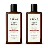 Cremo Jabon Cuerpo Bourbon y Roble: botella elegante lista para la ducha.