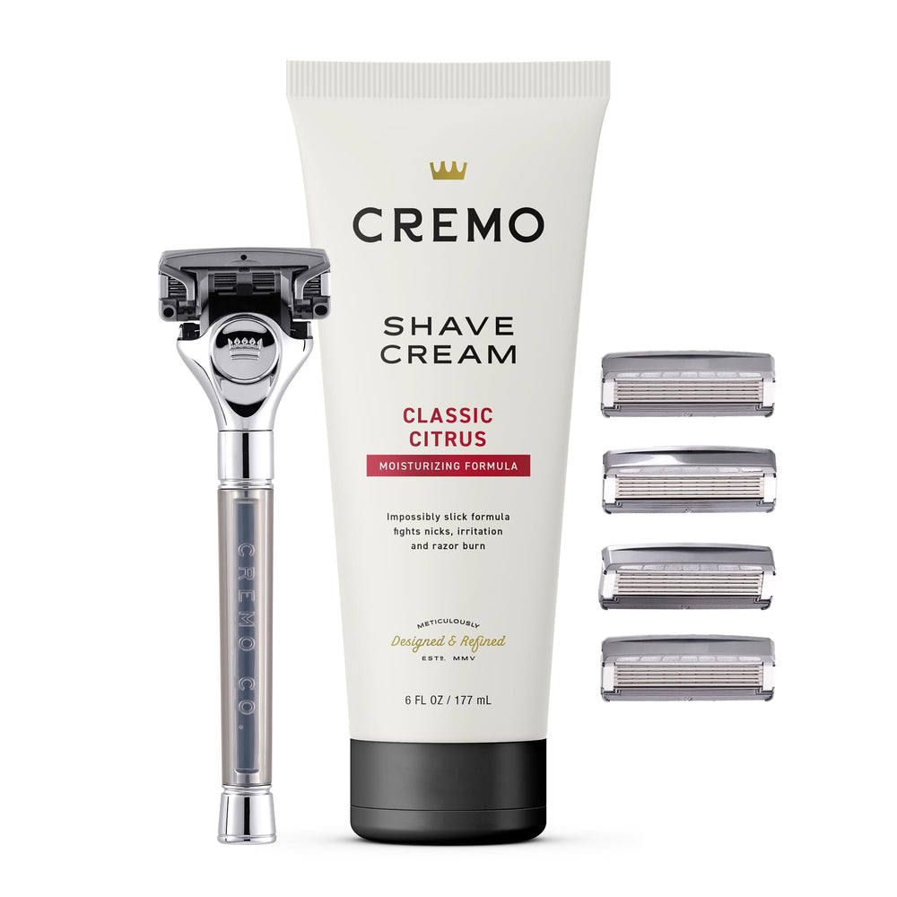 Cremo Original Shave Gift Set with barber grade razor shows premium grooming experience