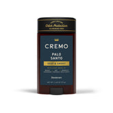 Cremo Palo Santo deodorant bottle with aluminum-free design for all-day freshness