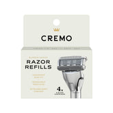 Cremo Razor Refills 5-blade close-up for a close, durable shave with diamond-coated blades.