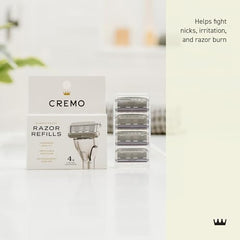 Cremo Razor Refills hydrating-gel-pools close-up for effortless glide and reduced irritation.