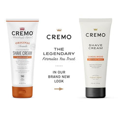 Cremo Sandalwood Shave Cream foam close-up highlighting rich lather for smoother passes.