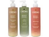 Cremo White Jasmine Amber bottle close-up, showcasing a premium scent and moisturizing formula.