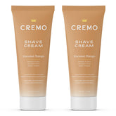 Cremo Women’s Shaving Cream bottle with coconut mango scent promotes gentle, smooth shaves.