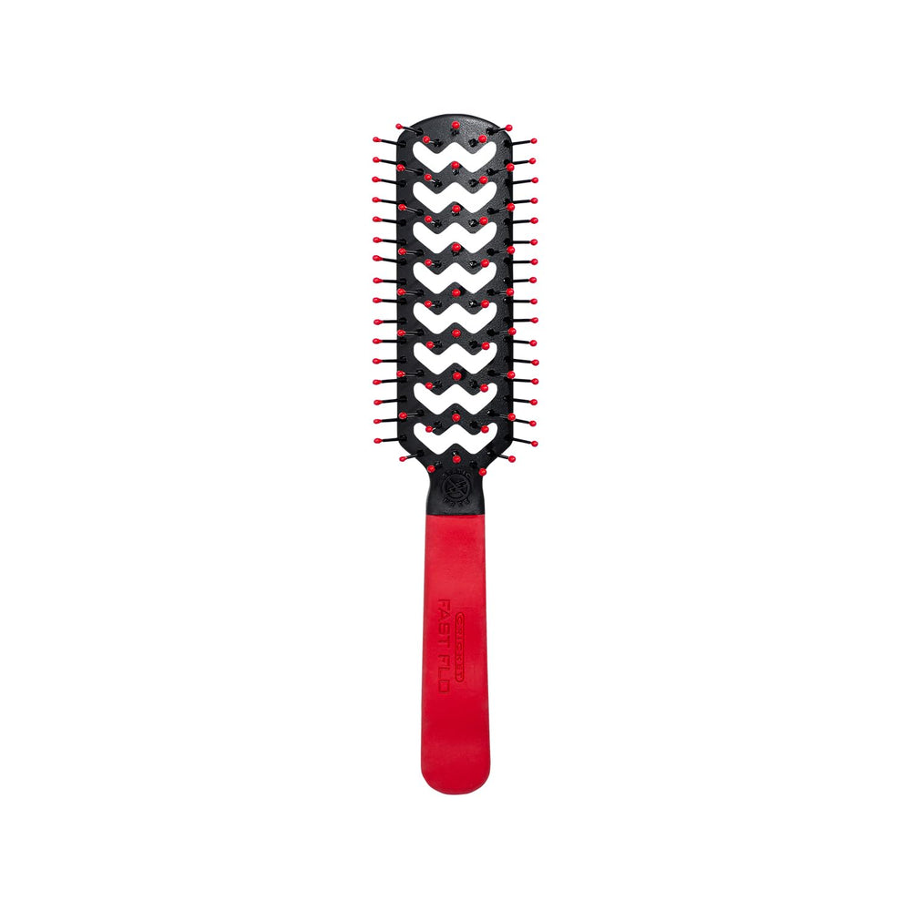 Cricket Static Free Fast Flo brush front view showing anti-static bristles for frizz control