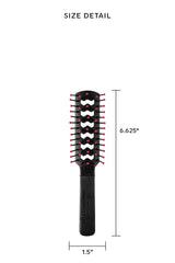 Cricket Static Free Mini Fast Flo Vent Brush side view highlighting vented design for faster drying