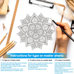 Cridoz transfer paper applied to skin for precise pattern transfer.
