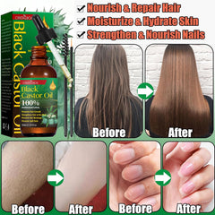 CRISTALBOX Aceite de ricino jamaicano negro, cejas definidas y pestañas más fuertes.