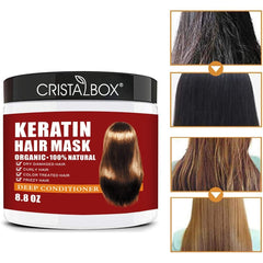 CRISTALBOX aplicación suave mascarilla keratina para desenredar y suavizar
