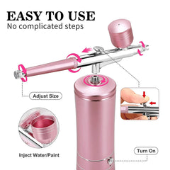 CRPen airbrush nail art application image demonstrates fine detail and control.