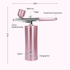 Crpen airbrush kit wireless operation demonstrates portable, cord-free use.
