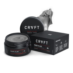 CRVFT Hair Clay: frasco de 2oz para acabado mate y control de volumen diario.