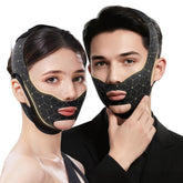 Cryslora chin reducer strap worn for gentle daily contouring and support.