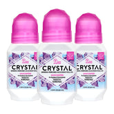 Crystal Essence desodorante mineral roll-on sin perfume para uso diario y fresco.