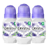 Crystal Essence desodorante mineral lavanda y té blanco, sensación fresca diaria.