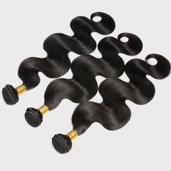 CSCHS 12A Brazilian virgin body wave bundle, 26-inch, full-density ends for volume.