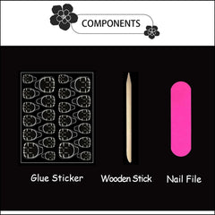CTTHNBD home manicure setup with included file and jelly glue stickers