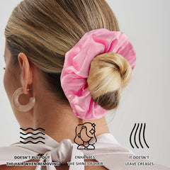 CUBACO satin scrunchies 6-color variation, versatile for different outfits.
