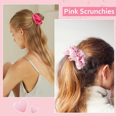 CUBACO satin scrunchies soft elastic band close-up showing smooth satin texture reduces hair snags.