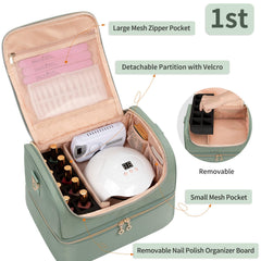 CUBETASTIC nail lamp and tools storage keeps manicure essentials accessible during travel.