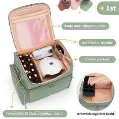 Cubetastic removable pouches open for easy bottle access and organization