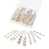 CubGreff rhinestone gold-design bobby pins add subtle sparkle to elegant updos.