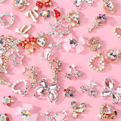 Cublive cherry rhinestone charms for vibrant nail art accents.