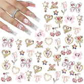 Cublive 3D heart, star, and bow nail charms add sparkle to DIY manicures.