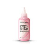 Cuccio Pro Hydrating Cuticle Remover bottle softens cuticles quickly for easy maintenance.