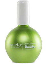 Cuccio Pro LED-UV builder gel bottle with calcium supports natural nail strength during wear.