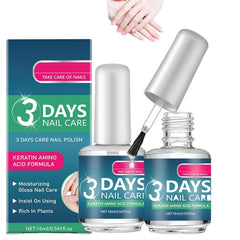 Cuidado de Uñas 3 Días, botella para aplicación suave y fortalecedora.