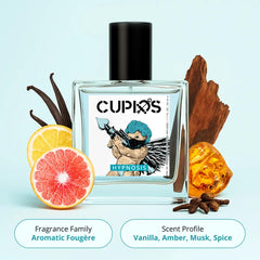Cupids Hypnosis 2.0 application scene highlighting pulse-point use for daily wear.