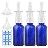 Cupohus nasal spray bottle 3pc cobalt blue closeup showing light protection